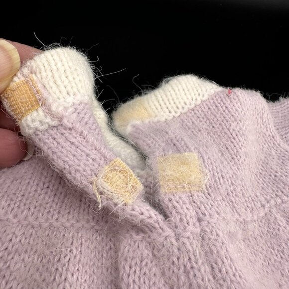 Cabbage Patch Kids Beans Bottom Babies Lavender White Sleeper Knit 1985 Vtg Cpk - Picture 8 of 12
